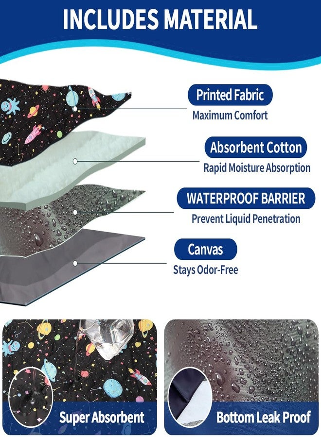 YKD Ferret Cage Liners for Ferret Nation & Critter Nation Cages, Waterproof Chinchilla Cage Accessories, Washable Bedding, for Ferrets, Chinchillas, Rats (Starry Colors, Double Unit Set) - Image 3